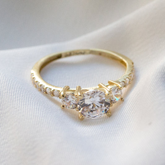 Solitario Cataleya 14K