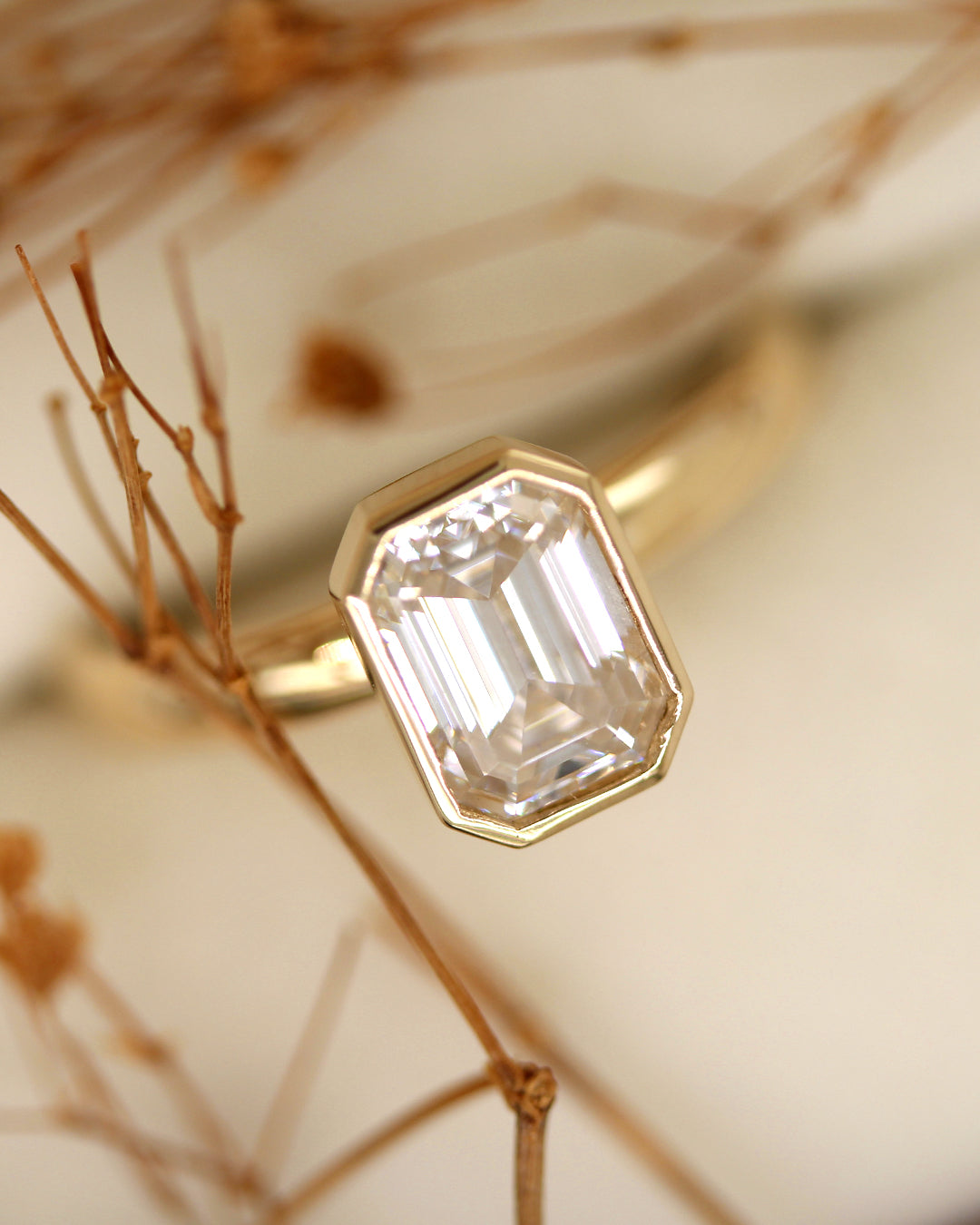 Anillo solitario Moissanita Sienna