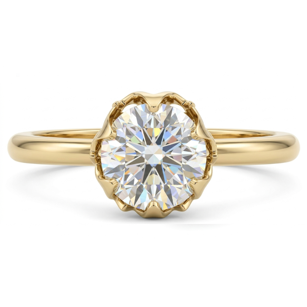 Anillo solitario Carlotta Moissanita