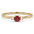 Anillo rubí con diamantes Lenora