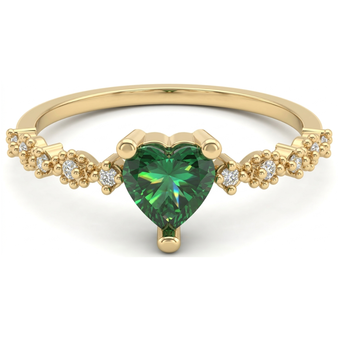 Anillo promesa Melanie Verde